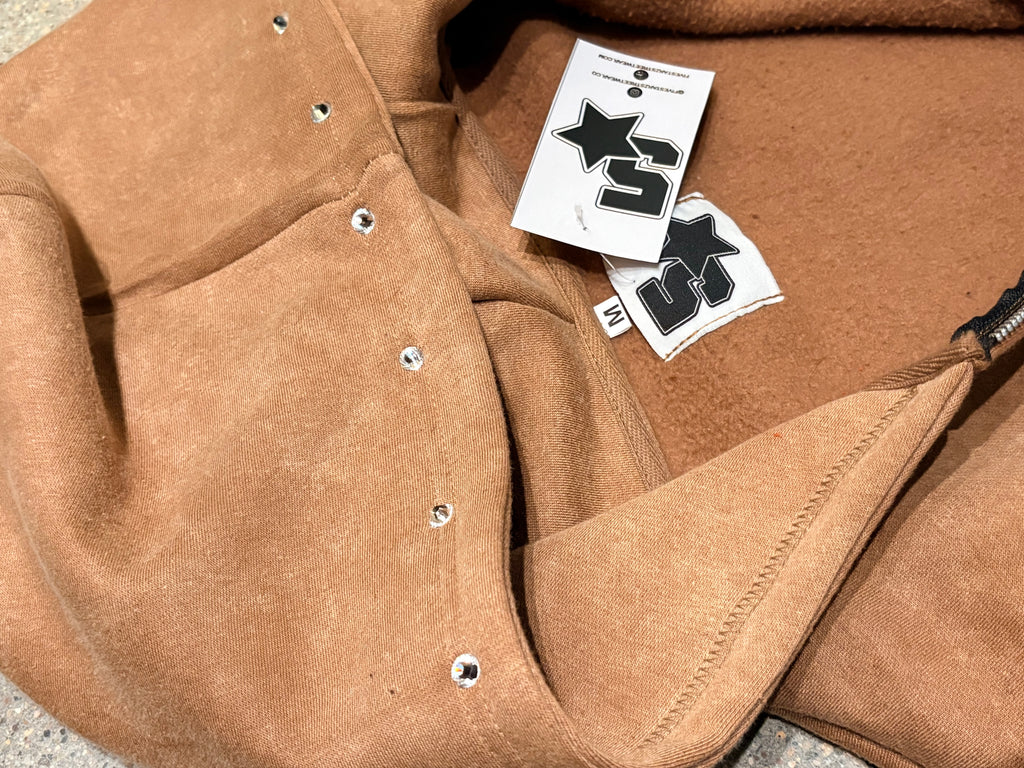 5STARZ Patched Zipper Hoodie