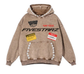 5STARZ Patched Zipper Hoodie